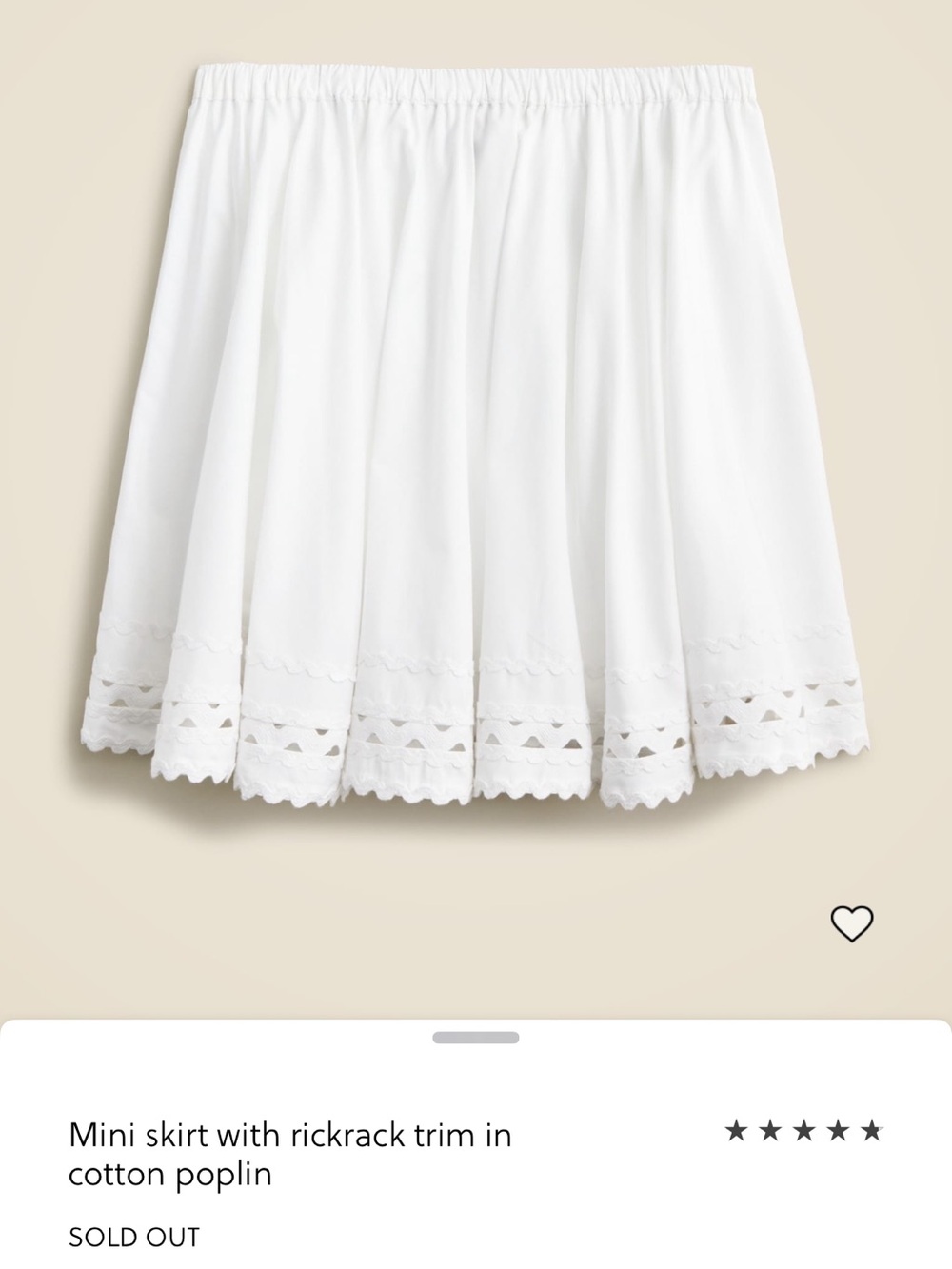 Jcrew Ric Rac Hem Cotton Skirt - Picture 6 of 6